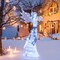 Costway 5 ft Christmas Angel Outdoor Pre-Lit Angel with Trumpet Halo Wings & 100 LED Lights